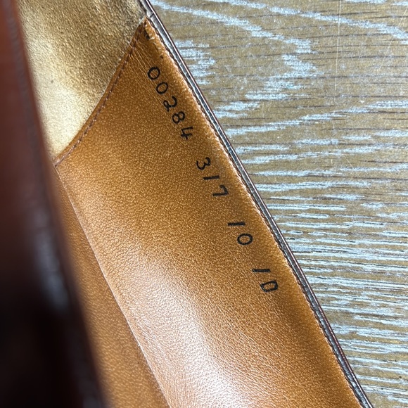 SALVATORE FERRAGAMO Brown Men’s Tassel Leather Dress Shoes 10 - Picture 8 of 10